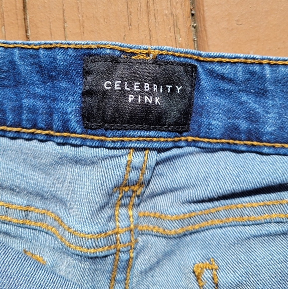 Celebrity Pink Flip Fray Denim Shorts Sz  28 - Picture 3 of 6